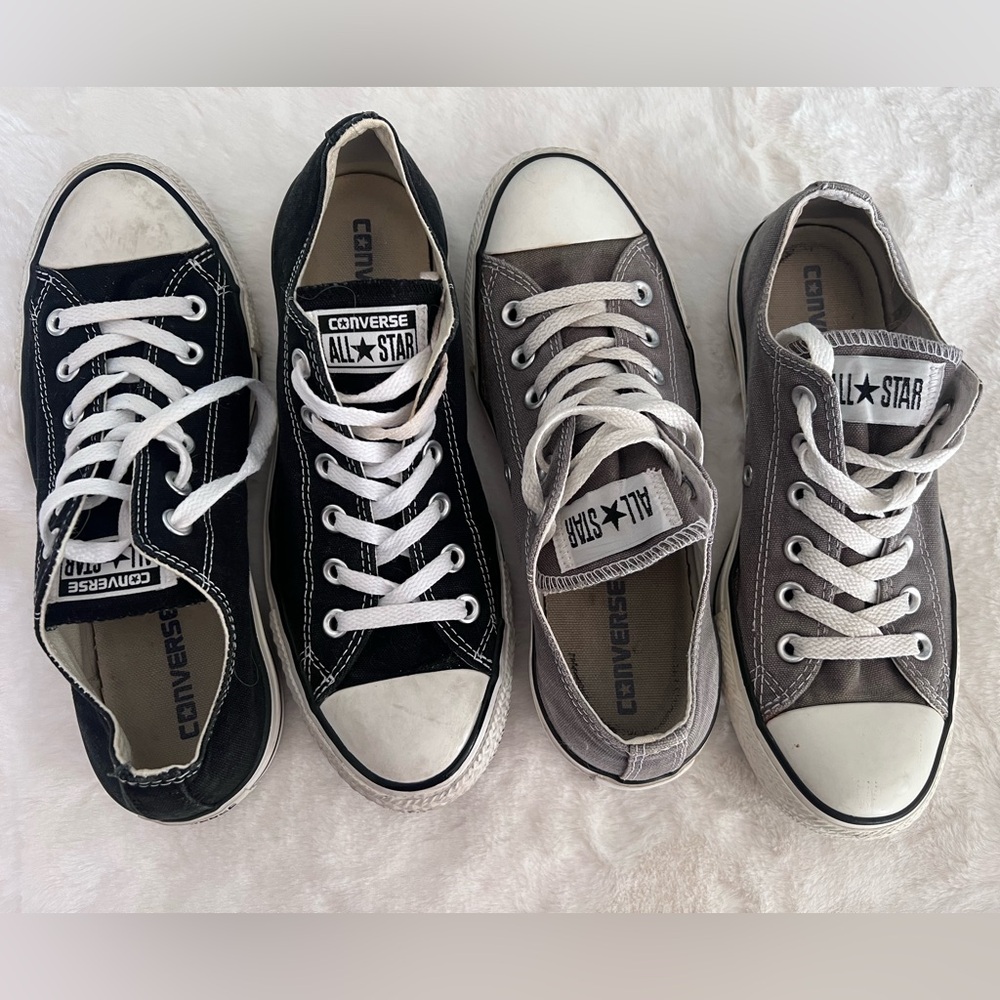 Converse All Star Black and Gray Canvas Shoes